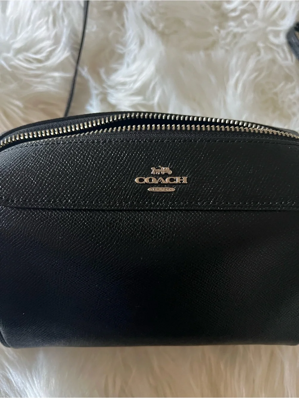 Coach Black Leather Crossbody Organizer Bag